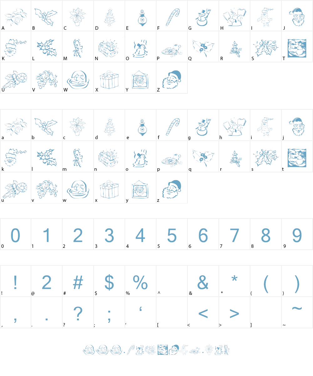 KR Christmas Dings 2004 Five Font Character